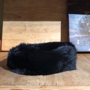 Black Fur Headband